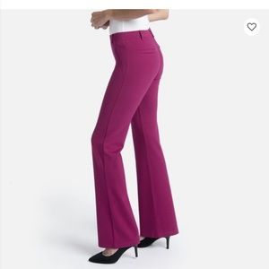 Betabrand Wide Leg Yoga Dress Pant Berry